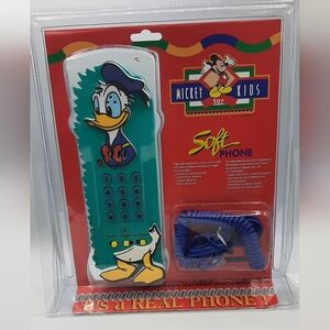 Vintage 1996 Mickey for Kids Soft Phone Full Function Donald Duck New In Package